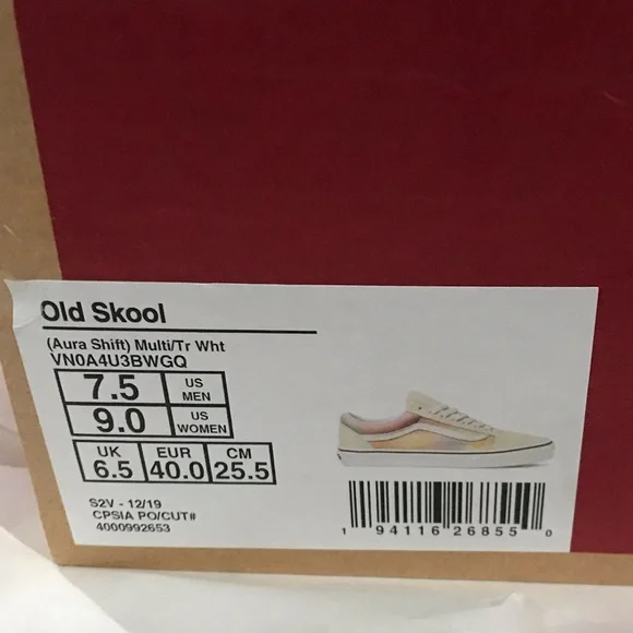 Vans Old Skool Aura Shift & White Skate Sneakers - Picture 15 of 15